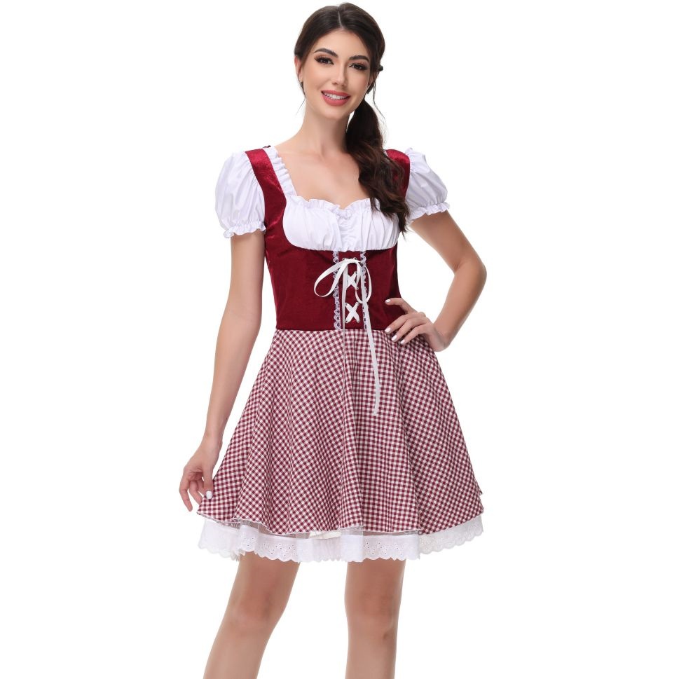 Womens Dirndl Dress Oktoberfest Costume Bavarian Carnival Halloween costume